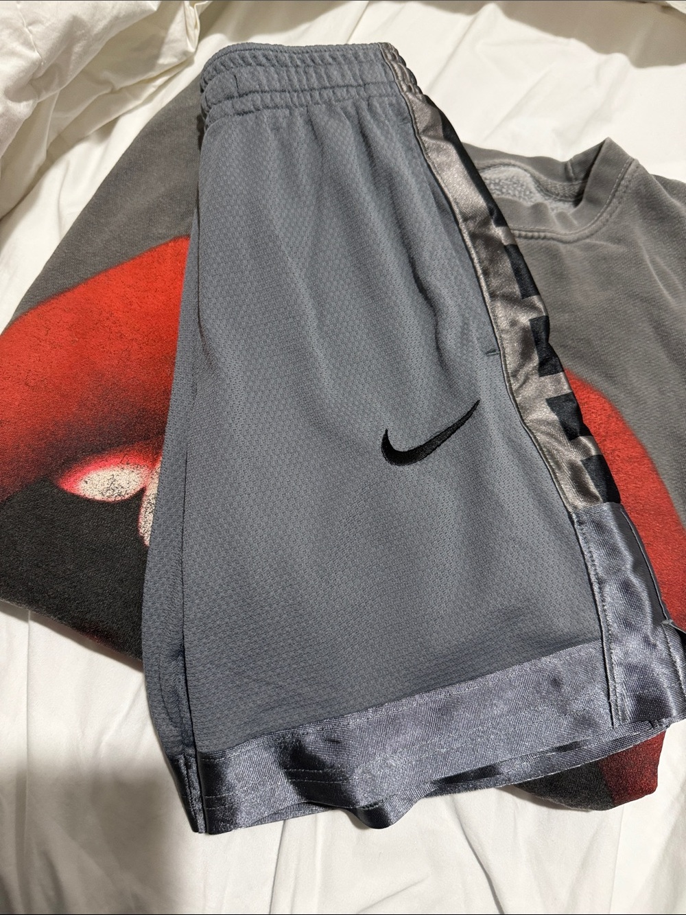 Nike Kids Dri-Fit Athletic Shorts with Black Swoosh